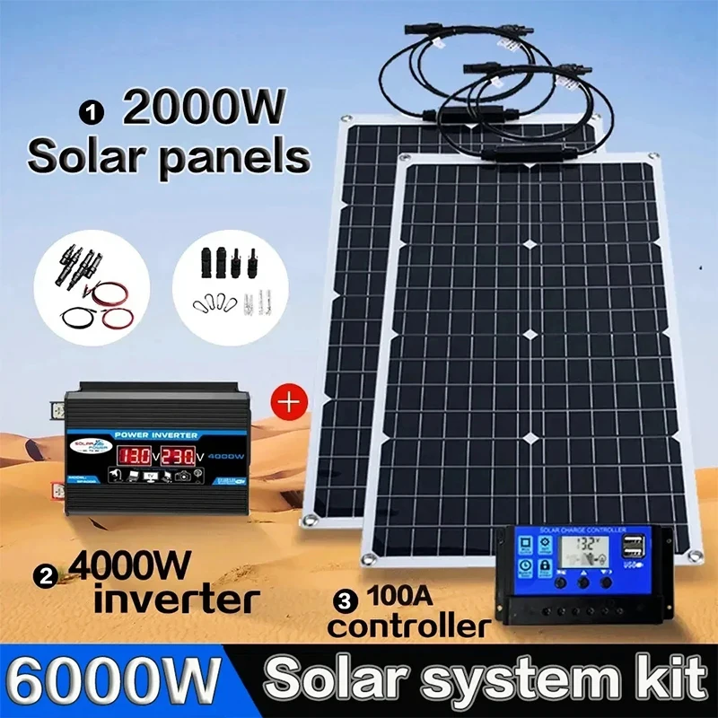 Grid Tie Inverter Limiter 2000W - 2000W All-in-One Solar Kit | 4000-6000W
