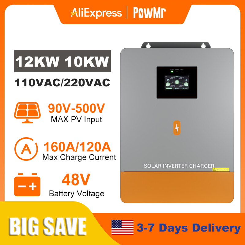 Split Phase Inverter 10Kw 110V 220V - PowMr 12KW 10KW Split Phase Inverter