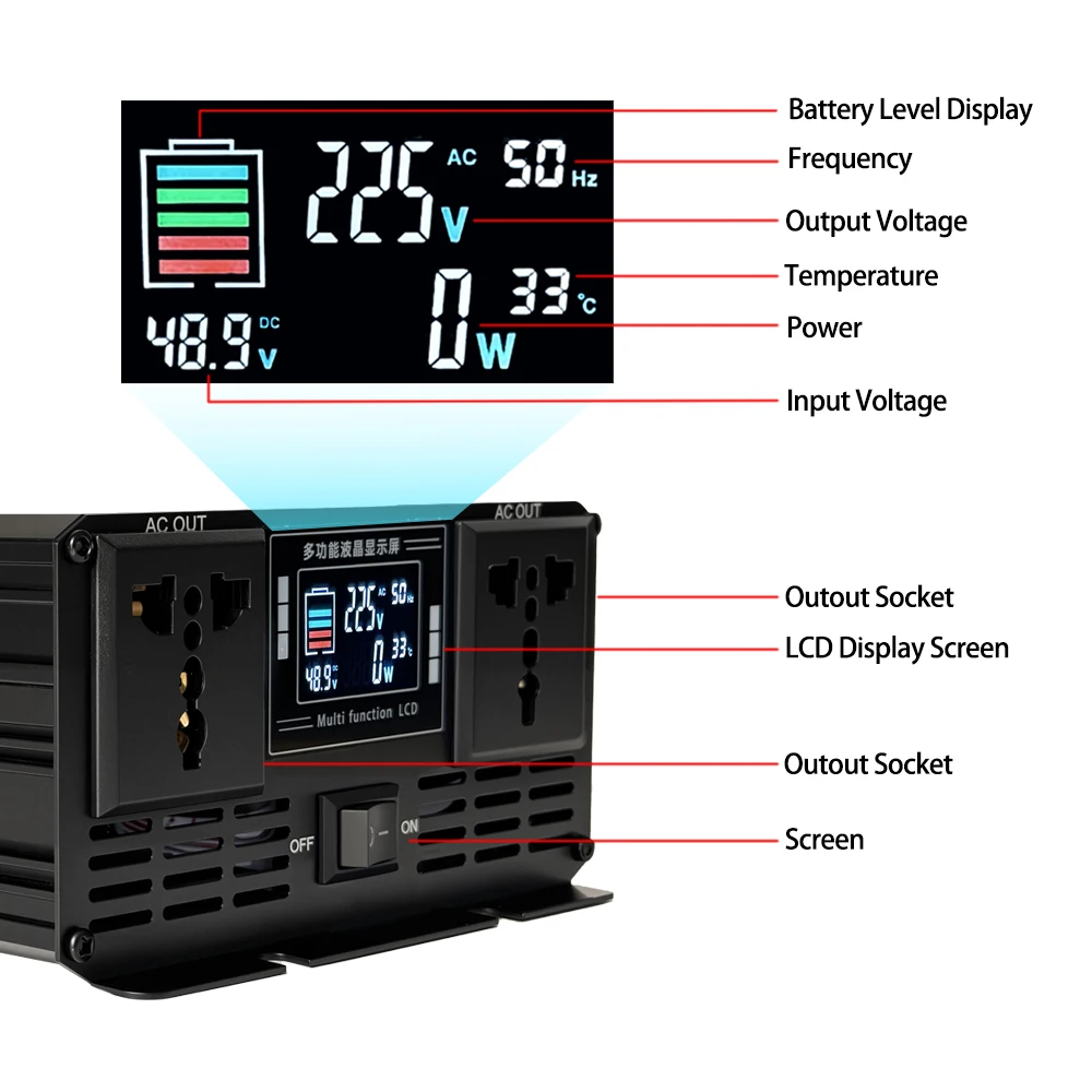 Pure Sine Wave Inverter DC 48V - Pure Sine Wave Inverter 5000W 48V 220V ulasan dan harga