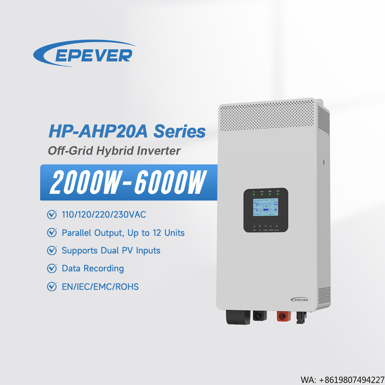 Epever Inverter Dc 24V 48V to  - Hybrid Solar Inverter 5.5Kw Mppt 48V ulasan dan harga