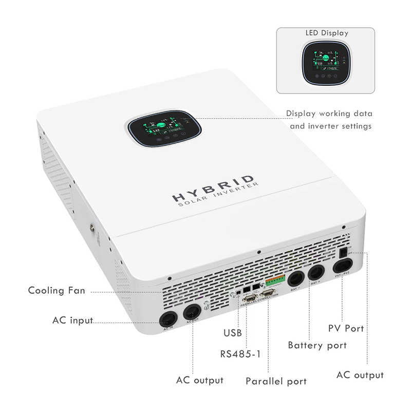 110V 220V Hybrid Off Grid Sola - Split Phase Inverter 10Kw 110V 220V ulasan dan harga