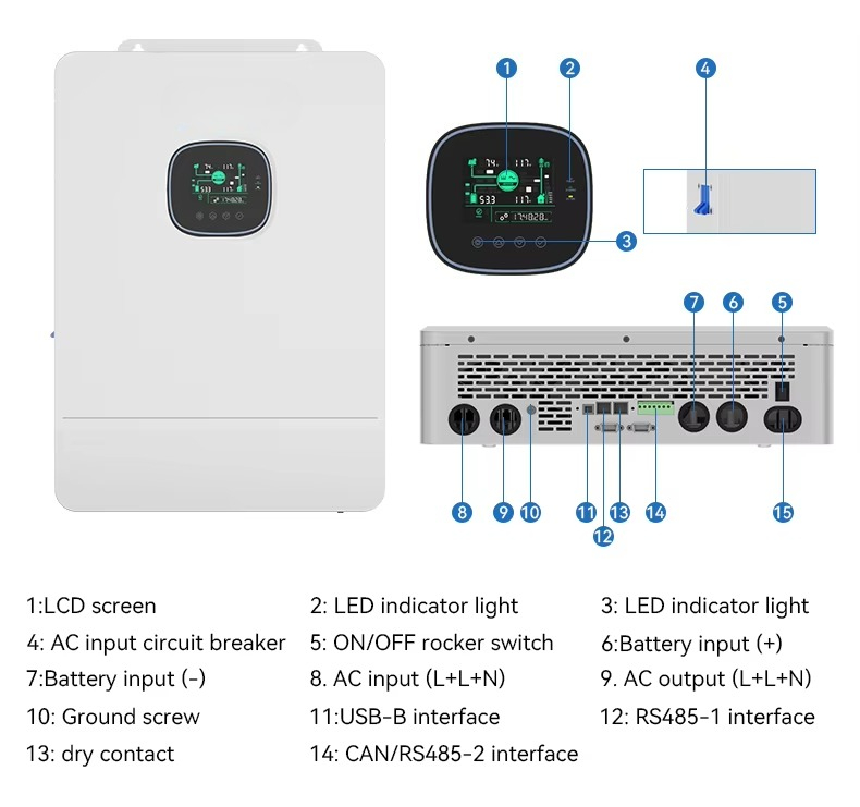 110V 220V Hybrid Off Grid Sola - Split Phase Inverter 10Kw 110V 220V ulasan dan harga
