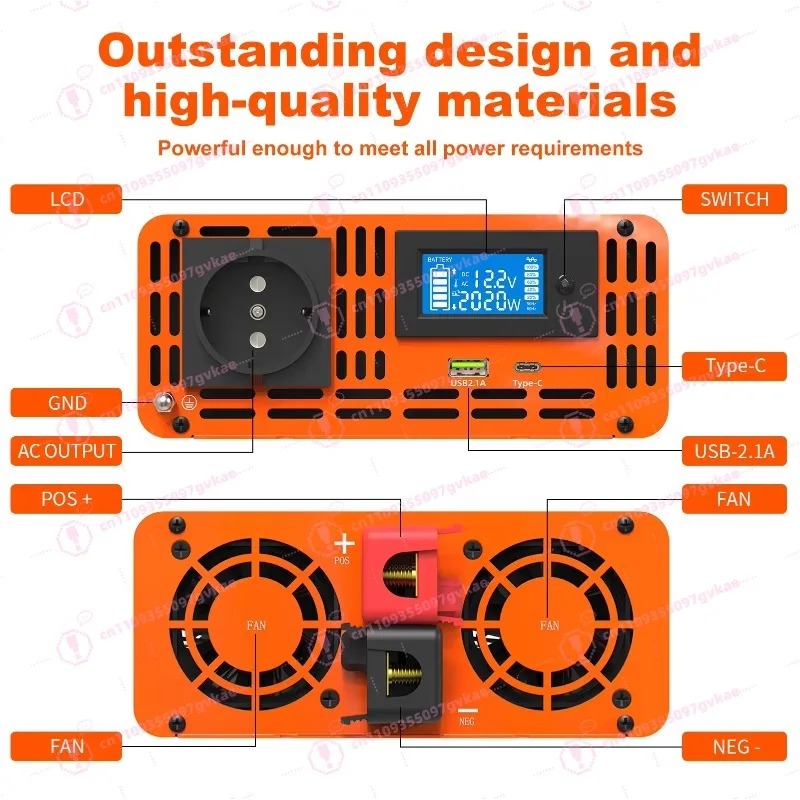 Peak 4000W 12v 24V 48v Dc To A - Power Inverter 12V 220V 4000W Continuous ulasan dan harga