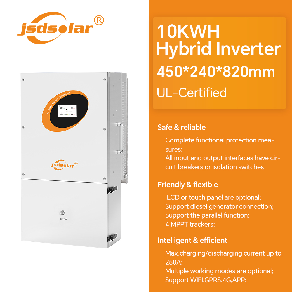 Jsdsolar 10kW Hybrid Solar Inv - Split Phase Inverter 10Kw 110V 220V ulasan dan harga