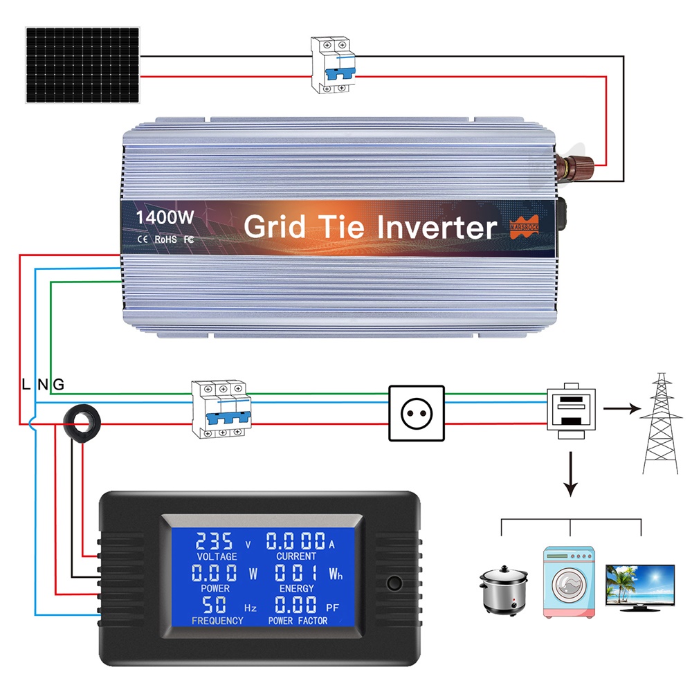 1000-1400W Grid Tie Micro Sola - Micro Inverter 1400W Solar Grid Tie ulasan dan harga