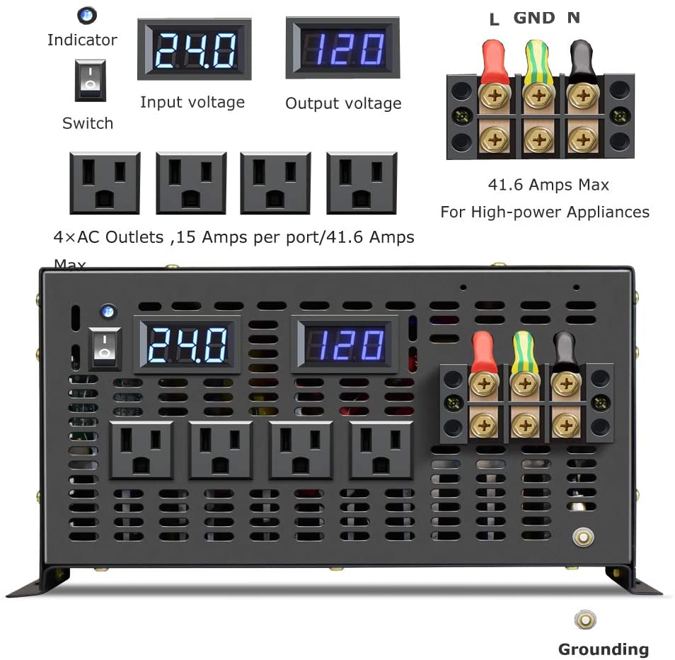 Off Grid Pure Sine Wave Solar  - Pure Sine Wave Inverter 5000W 48V 220V ulasan dan harga