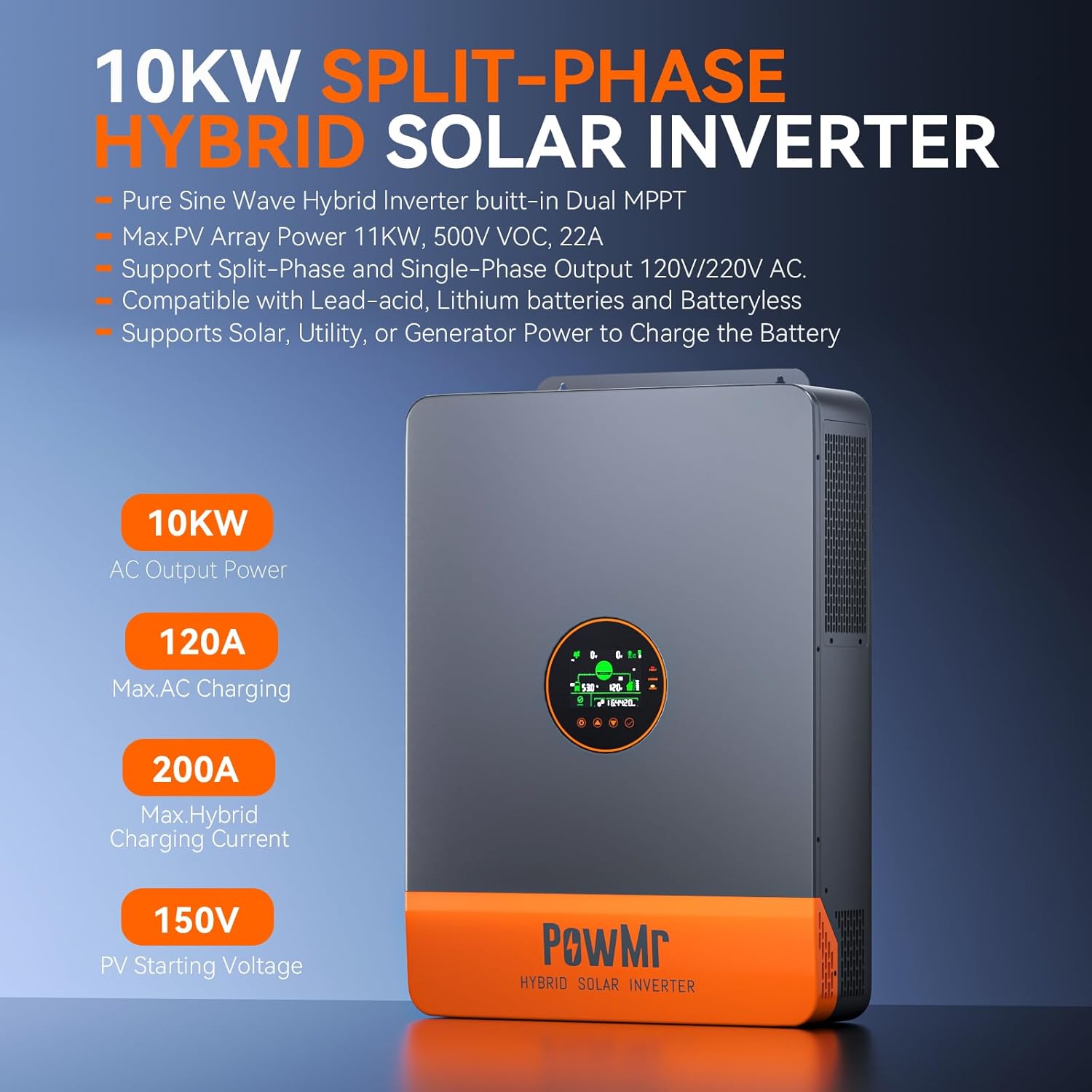 PowMr 16KW 10KW Split Phase In - Split Phase Inverter 10Kw 110V 220V ulasan dan harga