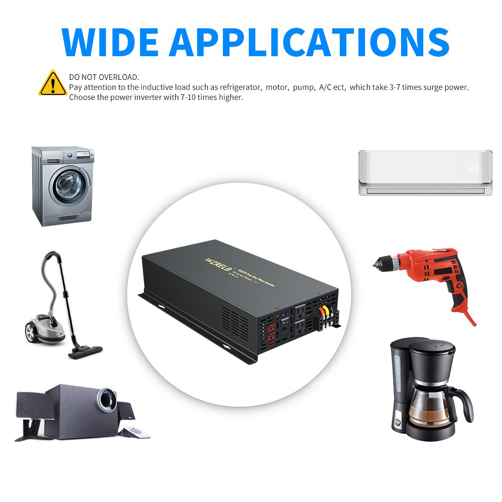 Reliable 5000W Wired Control P - Pure Sine Wave Inverter 5000W 48V 220V ulasan dan harga