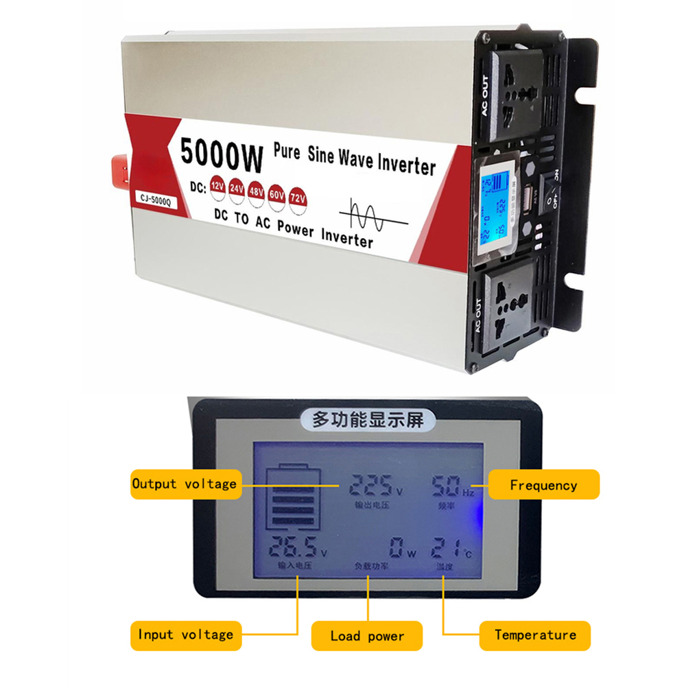 4000W/5000W/5500W/3000W Pure S - Inverter Pure Sine Wave 60Hz 120V 3000W ulasan dan harga